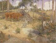 julian alden weir Midday Rest in New England oil on canvas
